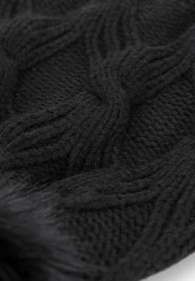 Wittchen Dames Wintermuts met Pompon Zwarte Viscose