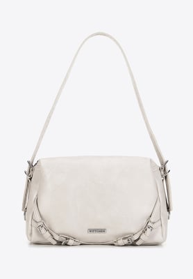 Wittchen Dames schoudertas van eco-leer, wit