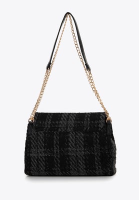 Wittchen Dames Bouclé Messenger Bag, Zwart, Polyester