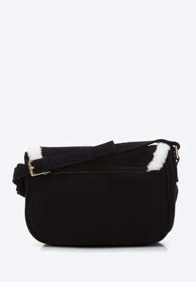 Wittchen Dames Messenger Bag met Imitatiebont Zwart Leer