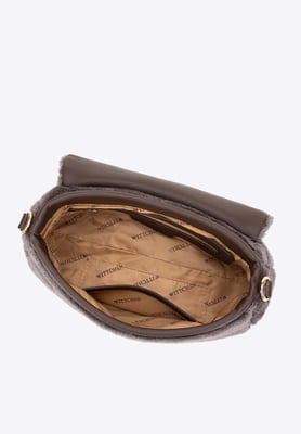 Wittchen Dames Messenger Bag met Bont Taupe Polyester