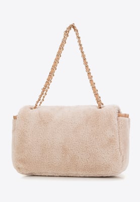 Wittchen Dames Crossbody Tas met Bont, Crème