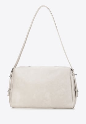 Wittchen Dames shopper met decoratieve banden, gebroken wit, eco-leer
