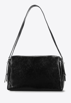 Wittchen Dames shopper met decoratieve hengsels, zwart, eco-leer