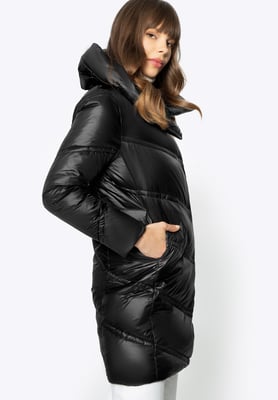 Wittchen Dames Donsjack met Hoge Kraag Zwart Nylon