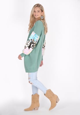 IZIA Vest Dames aqua