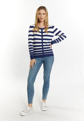 usha Vest Dames marine wol wit