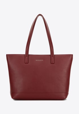 Wittchen Dames 15, 6" Laptoptas, Imitatieleer, Bordeauxrood, Eco-leer