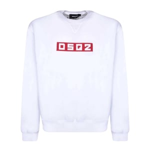 DSquared2 Uniseks Sweatshirt met bloklogo voor volwassenen (Wit)