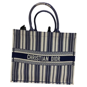 Dior Grote Dior Boek Shopper in Navy Blauw Katoen