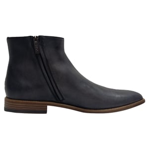 Tod's Amandelneus Gevoerde Enkelbooties in Zwart Leder