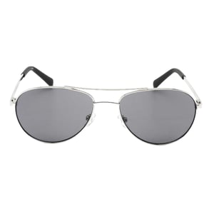 Calvin Klein Unisex Volwassene R165S 045 Zonnebril (Zilver/Zwart)