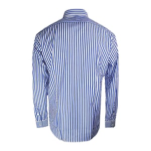 Aquascutum Heren Gestreept Overhemd Met Lange Mouwen (Blauw)