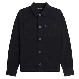 Fred Perry Effen Twill Overhemd Heren (Zwart)