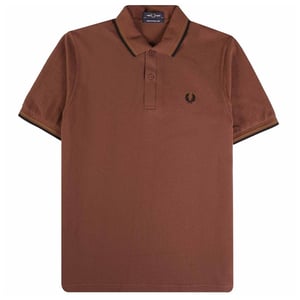 Fred Perry Herenpoloshirt met dubbele kraag (Maroon, Maroon)