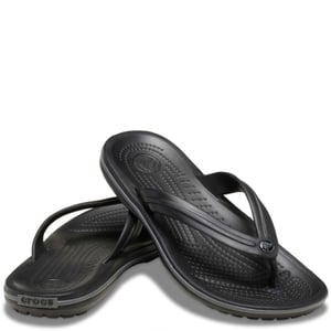 Crocs Crocbrand teenslippers voor heren in zwartgrijs