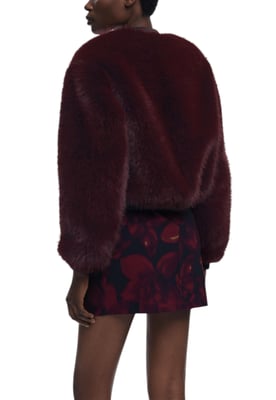 Faux Fur Bordeau Jacket