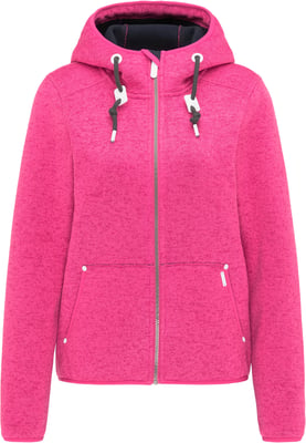 ICEBOUND Gebreide fleece jas Dames roze melange