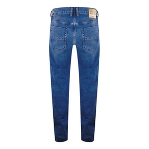 Diesel Heren Tepphar-X Denim Leren Badge Jeans (Blauw)