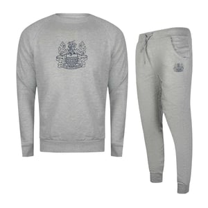 Aquascutum Heren Iconic Crest Crew Neck Trainingspak (Grijs)