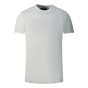 Aquascutum Heren T-shirt met reliëflogo (Grijs)