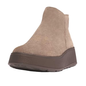 Fit Flop Dames/Dames F-Mode Suede Flatform Enkellaars met Zijrits (Grijs)