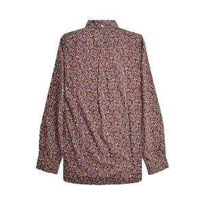 Lambretta Heren Paisley Langsleeve Shirt (Bordeaux)