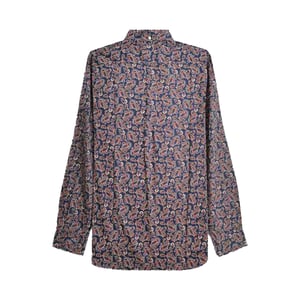 Lambretta Heren Paisley Lange Mouwen Overhemd (Marineblauw)