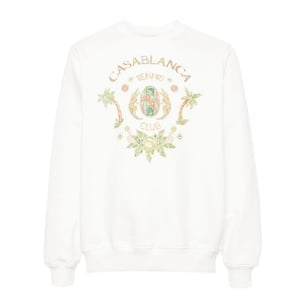 Casablanca Joyaux D' Afrique Tennisclub Bedrukt Wit Sweatshirt