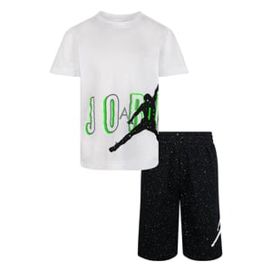 Nike Set met boven- en onderstukken van Air Jordan Spikkel voor kinderen/Kinderen (Zwart/Wit)