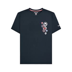 Lambretta Heren Badge Groot & Lang T-Shirt (Marine)