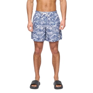 Henleys Heren Wave Polyester Regular Zomer Zwemshorts (Marineblauw)