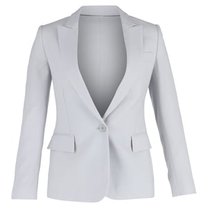 Stella McCartney Enkelzijdige Blazer met Zakken in Lichtblauwe Viscose