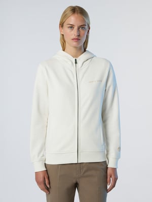 North Sails Hoodie met rits Met ton-sur-ton logo