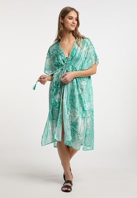 IZIA Kimono Dames Groen Wit