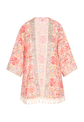 IZIA Kimono Dames Roze Veelkleurig
