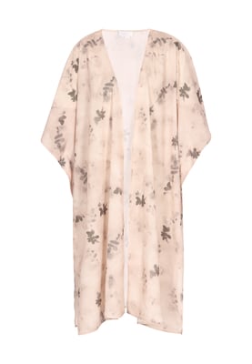 usha Kimono Dames Beige Veelkleurig