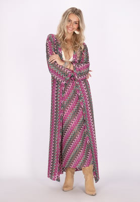 IZIA Kimono Dames Roze Veelkleurig
