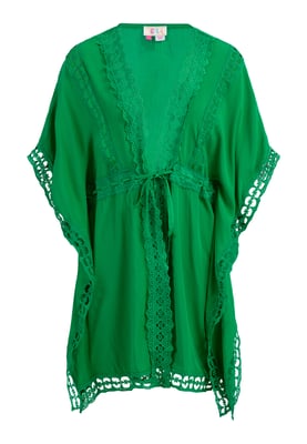 IZIA Kimono met gaatjeskant Dames groente