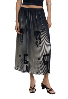 Plisséd Midi Rok
