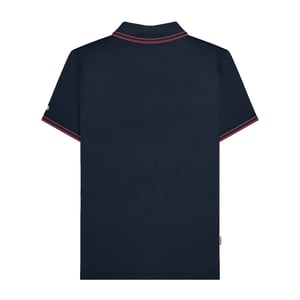 Lambretta Heren Groot en lang getipt poloshirt (Donker marine/Bourgondië)