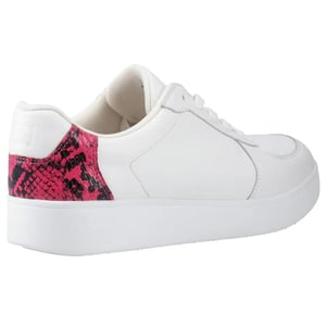 FitFlop Dames/Dames Slangenprint Leren Trainers (Wit/Framboos)