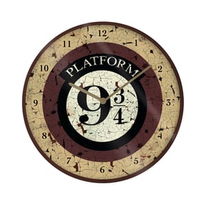 Harry Potter Platform 9 3/4 Wandklok (Crème/Bruin)
