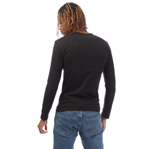 Emporio Armani Heren Slim T-shirt met lange mouwen (Zwart)