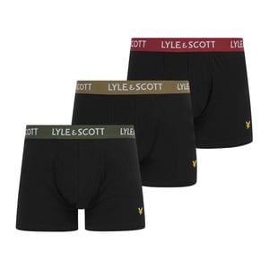 Lyle & Scott Heren Core Boxershorts (Set van 3) (Zwart)