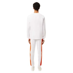 Lacoste Heren Tapered Leg Joggingbroek (Wit/oranje)