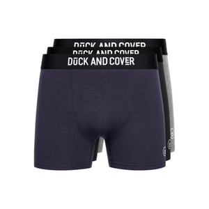 Duck and Cover Heren Bronteen Boxershorts (Set van 3) (Marine/Zwart/Grijs Marl)