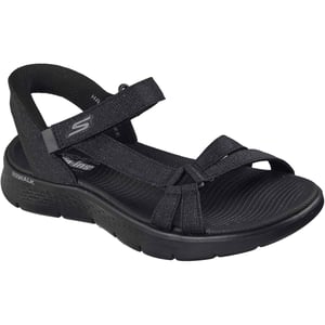 Skechers GO WALK Flex Illuminate Textiel Dames Zwart Standaard Sandalen