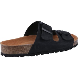 Hush Puppies Brixley Mule Suède Dames Zwarte Standaard Sandalen