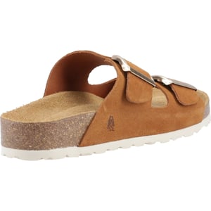 Hush Puppies Brixley Muil Suède Dames Tan Standaard Sandalen